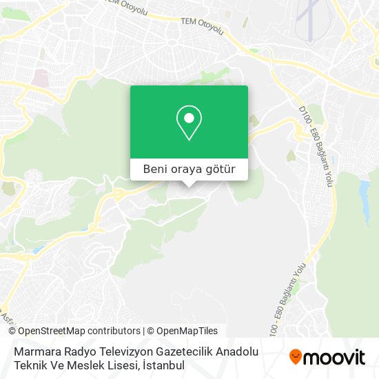 Marmara Radyo Televizyon Gazetecilik Anadolu Teknik Ve Meslek Lisesi harita