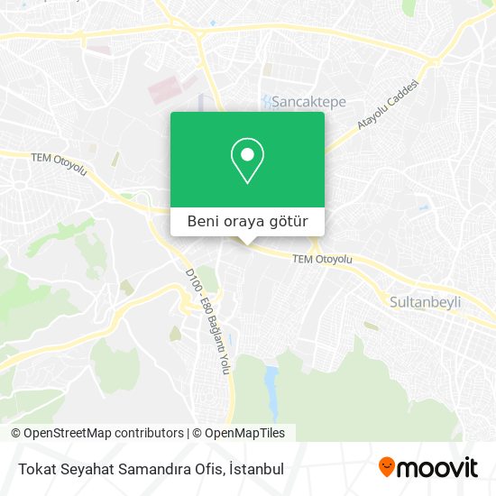 Tokat Seyahat Samandıra Ofis harita