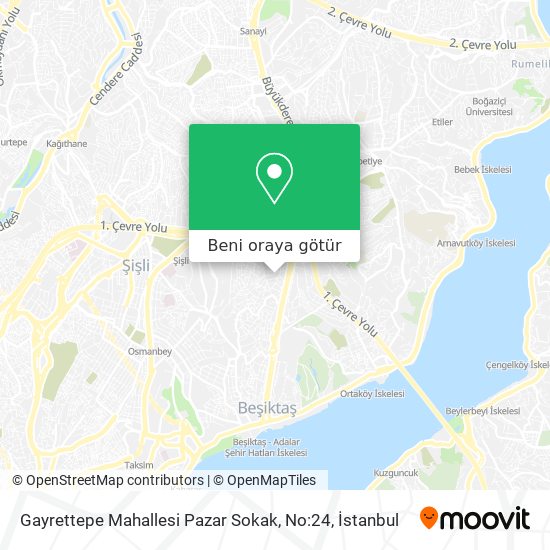 Gayrettepe Mahallesi Pazar Sokak, No:24 harita