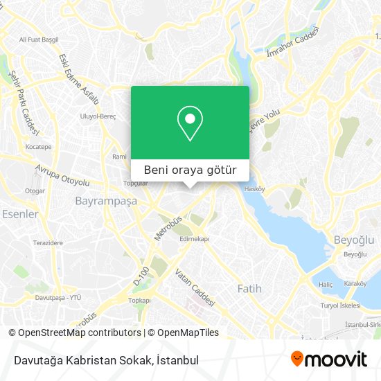 Davutağa Kabristan Sokak harita