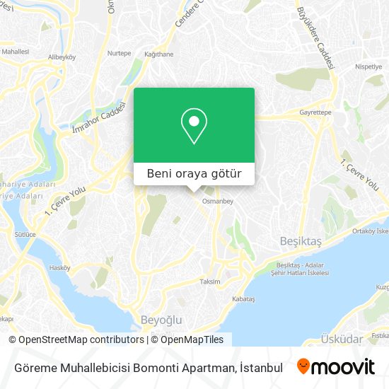Göreme Muhallebicisi Bomonti Apartman harita