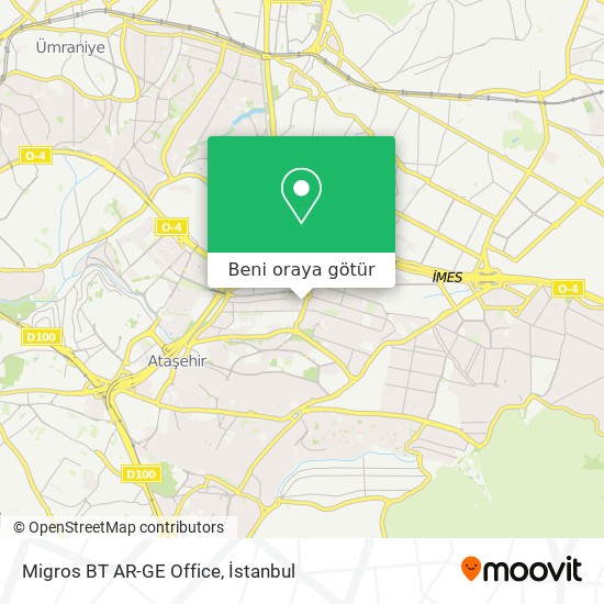 Migros BT AR-GE Office harita