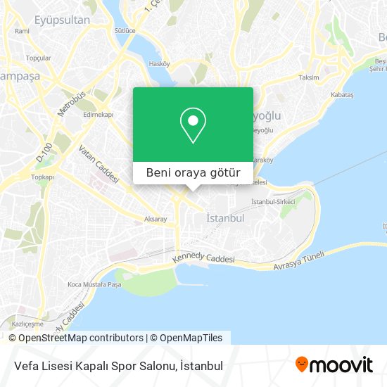 Vefa Lisesi Kapalı Spor Salonu harita
