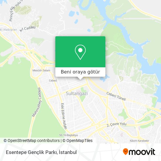 Esentepe Gençlik Parkı harita