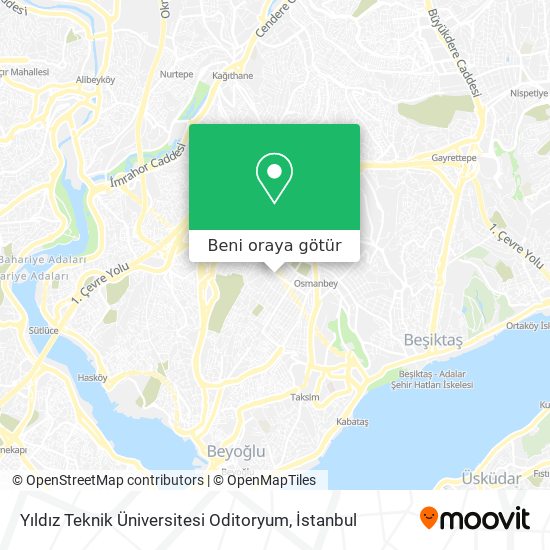 Yıldız Teknik Üniversitesi Oditoryum harita