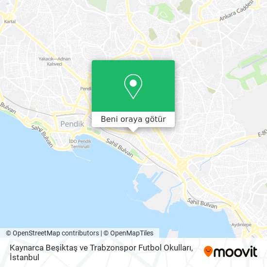 Kaynarca Beşiktaş ve Trabzonspor Futbol Okulları harita
