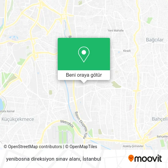 yenibosna direksiyon sınav alanı harita