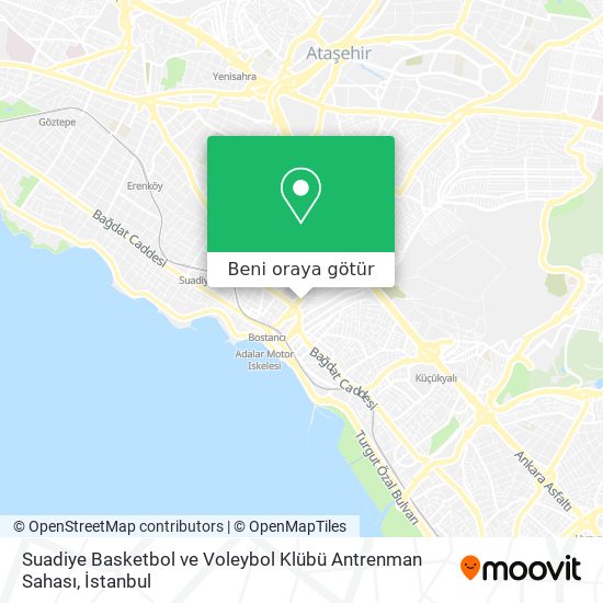 Suadiye Basketbol ve Voleybol Klübü Antrenman Sahası harita