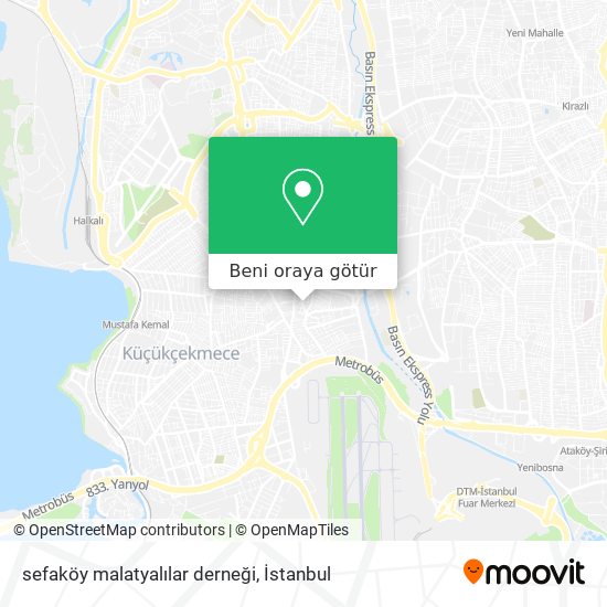 sefaköy malatyalılar derneği harita