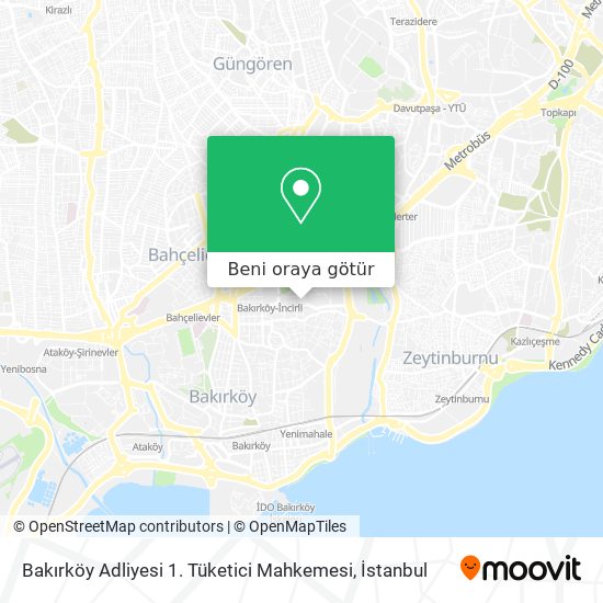 Bakırköy Adliyesi 1. Tüketici Mahkemesi harita