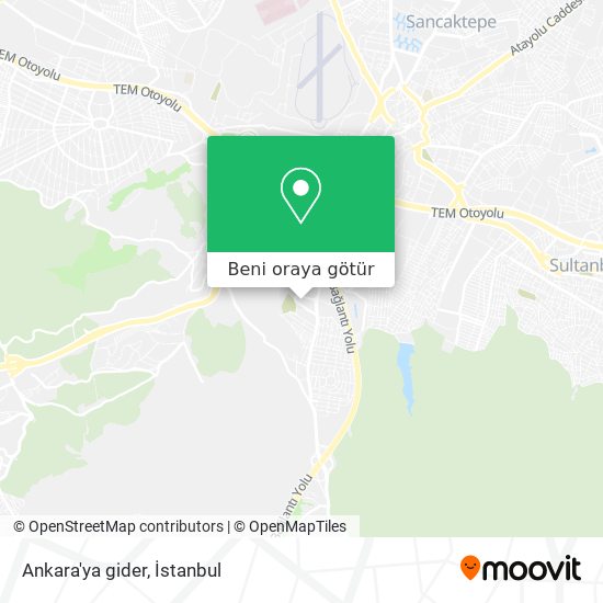 Ankara'ya gider harita