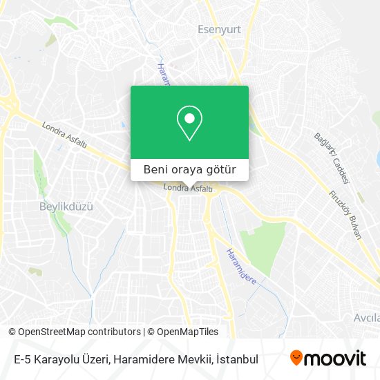 E-5 Karayolu Üzeri, Haramidere Mevkii harita