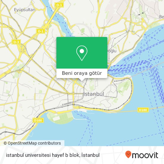 istanbul universitesi hayef b blok harita