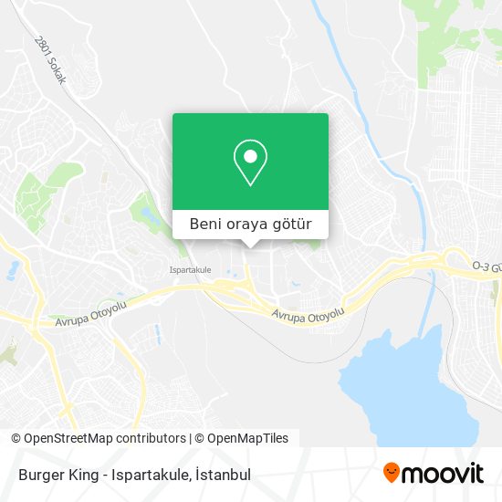 Burger King - Ispartakule harita