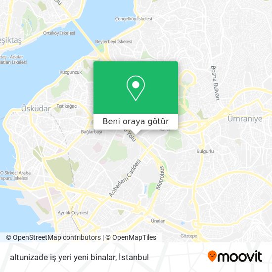 altunizade iş yeri yeni binalar harita