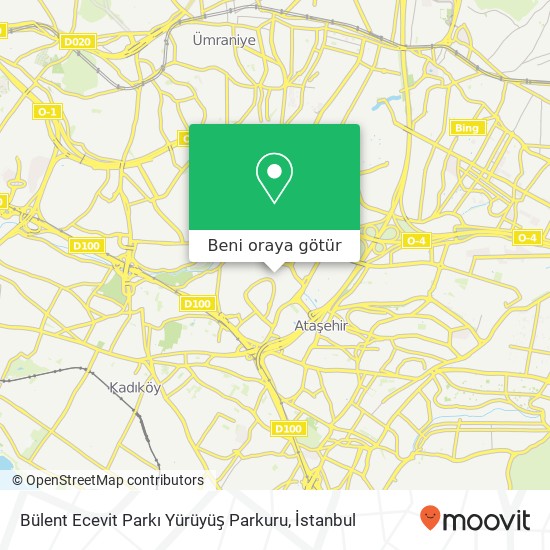 Bülent Ecevit Parkı Yürüyüş Parkuru harita