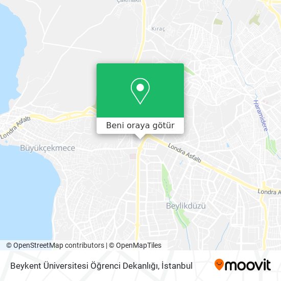 Beykent Üniversitesi Öğrenci Dekanlığı harita