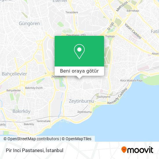 Pir Inci Pastanesi harita