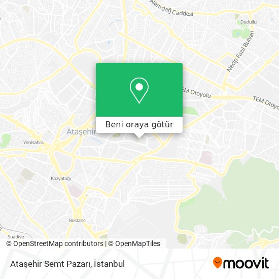 Ataşehir Semt Pazarı harita
