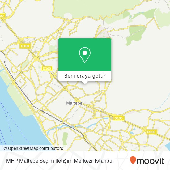 MHP Maltepe Seçim İletişim Merkezi harita