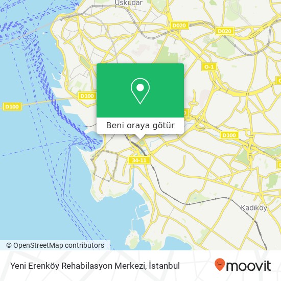 Yeni Erenköy Rehabilasyon Merkezi harita