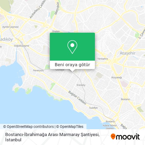 Bostancı-İbrahimağa Arası Marmaray Şantiyesi harita