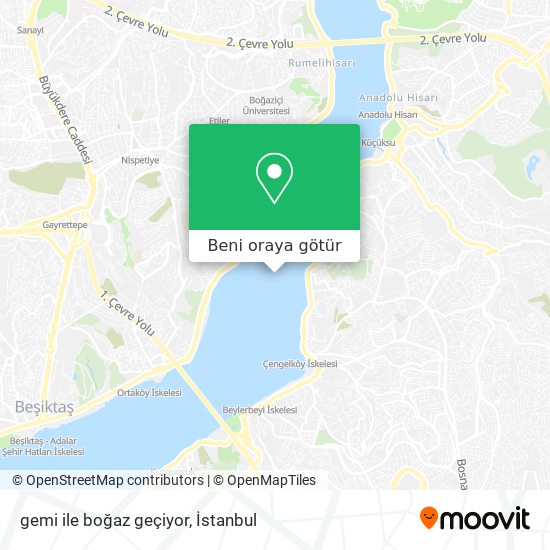 gemi ile boğaz geçiyor harita