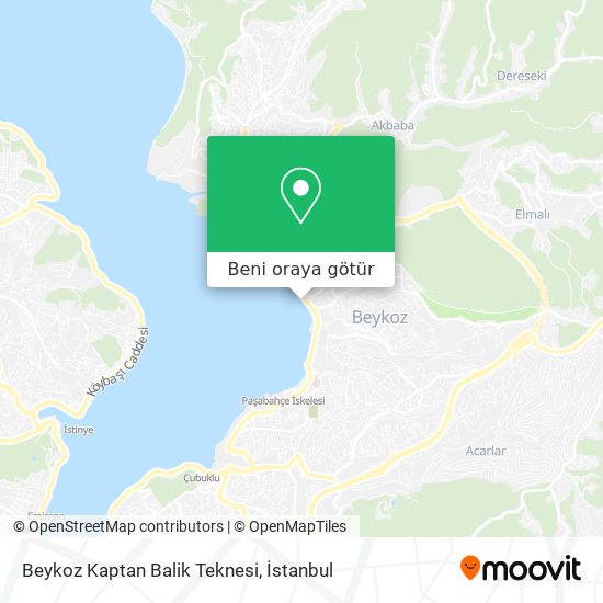 Beykoz Kaptan Balik Teknesi harita