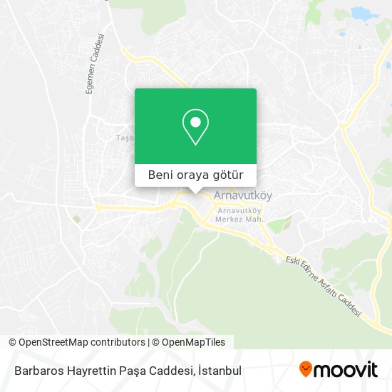 Barbaros Hayrettin Paşa Caddesi harita
