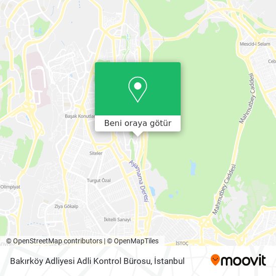 Bakırköy Adliyesi Adli Kontrol Bürosu harita