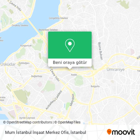 Mum İstanbul İnşaat Merkez Ofis harita