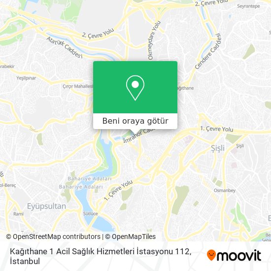 Kağıthane 1 Acil Sağlık Hizmetleri İstasyonu 112 harita