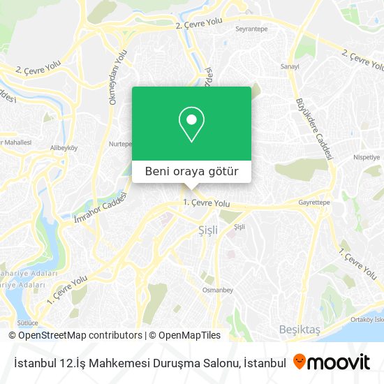 İstanbul 12.İş Mahkemesi Duruşma Salonu harita