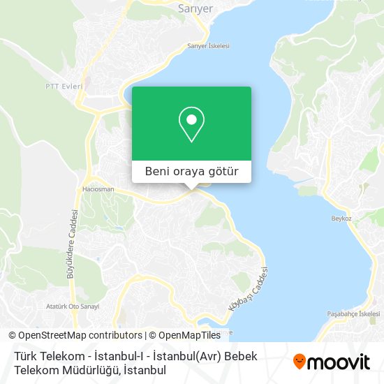 Türk Telekom - İstanbul-I - İstanbul(Avr) Bebek Telekom Müdürlüğü harita