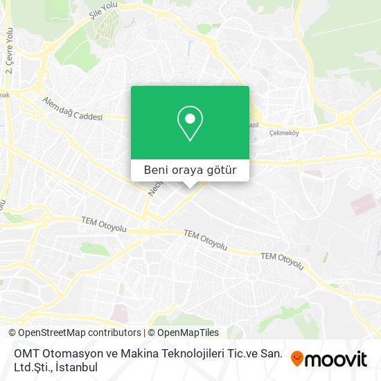 OMT Otomasyon ve Makina Teknolojileri Tic.ve San. Ltd.Şti. harita