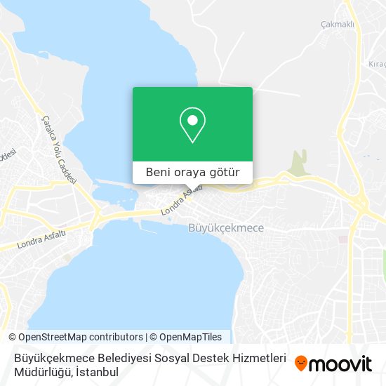 Büyükçekmece Belediyesi Sosyal Destek Hizmetleri Müdürlüğü harita