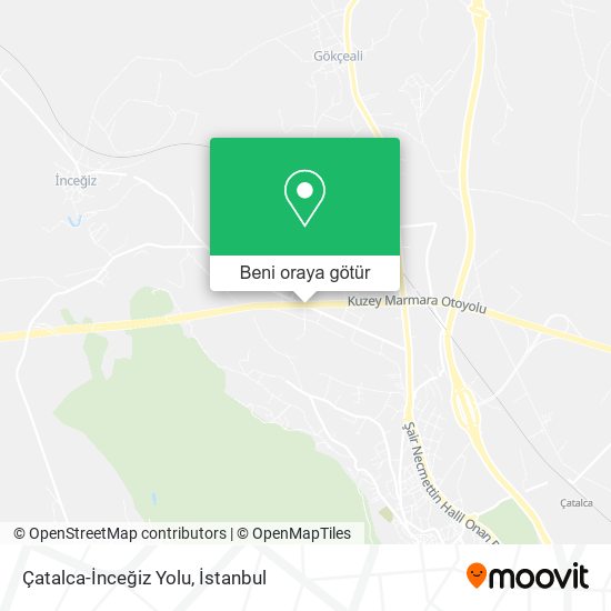 Çatalca-İnceğiz Yolu harita