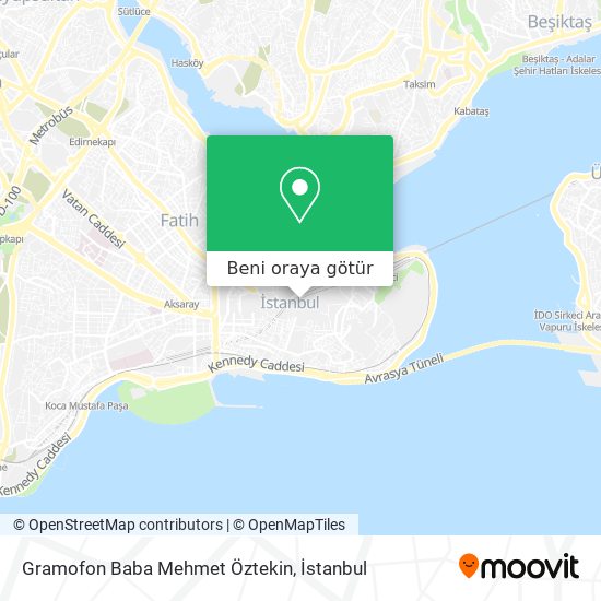 Gramofon Baba Mehmet Öztekin harita