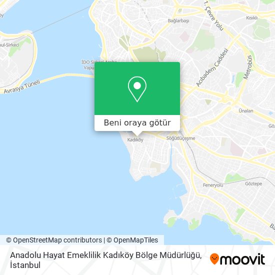 Anadolu Hayat Emeklilik Kadıköy Bölge Müdürlüğü harita