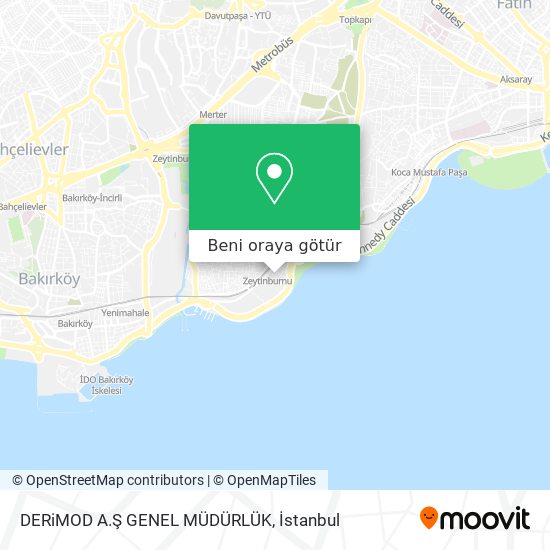 DERiMOD A.Ş GENEL MÜDÜRLÜK harita
