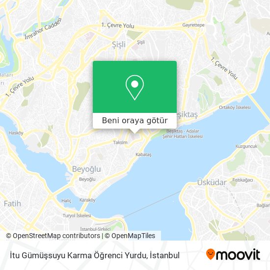 İtu Gümüşsuyu Karma Öğrenci Yurdu harita