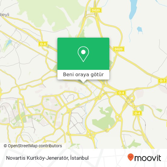 Novartis Kurtköy-Jeneratör harita