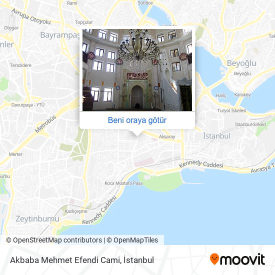 Akbaba Mehmet Efendi Cami harita
