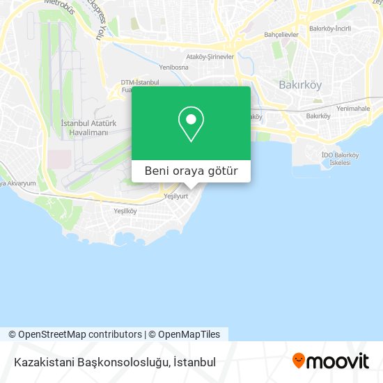 Kazakistani Başkonsolosluğu harita