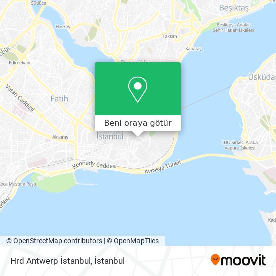 Hrd Antwerp İstanbul harita