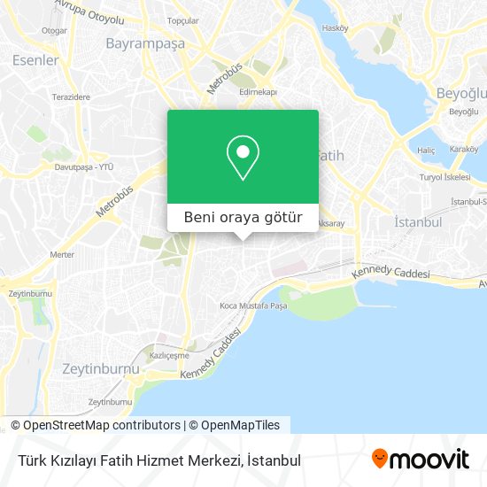 Türk Kızılayı Fatih Hizmet Merkezi harita