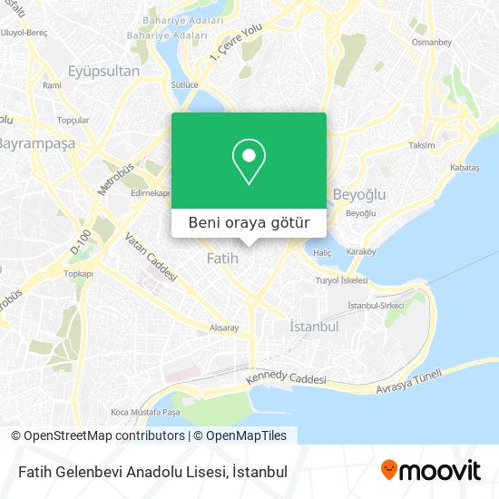 Fatih Gelenbevi Anadolu Lisesi harita