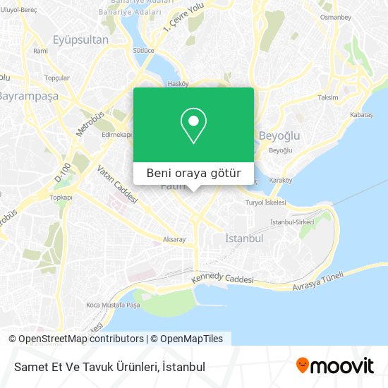 Samet Et Ve Tavuk Ürünleri harita