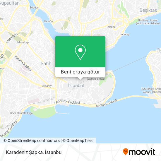 Karadeniz Şapka harita