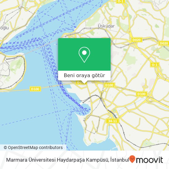 Marmara Üniversitesi Haydarpaşa Kampüsü harita